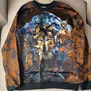 Balmain wolf print sweatshirt